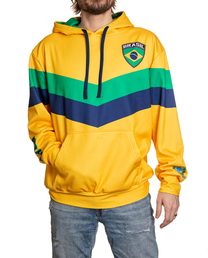 Brazil World Soccer Sublimated Hooded Sweatshirt