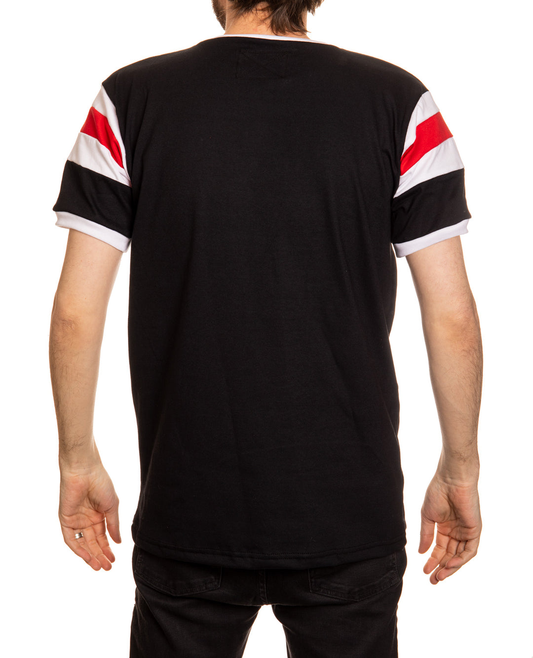 Chicago Blackhawks Shoulder Stripe Varsity Inset T-Shirt