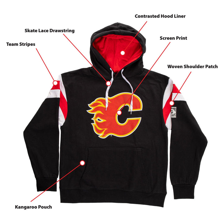 Calgary Flames Varsity Retro Style Hoodie