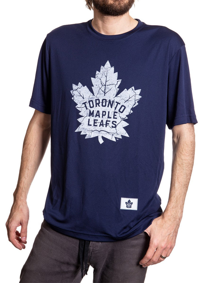 Toronto Maple Leafs Short Sleeve Rashguard - Distressed Logo