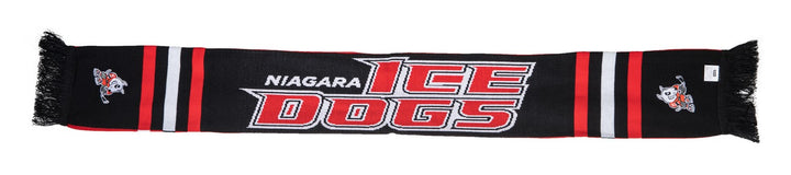 Niagara IceDogs Knit Scarf Black Side.