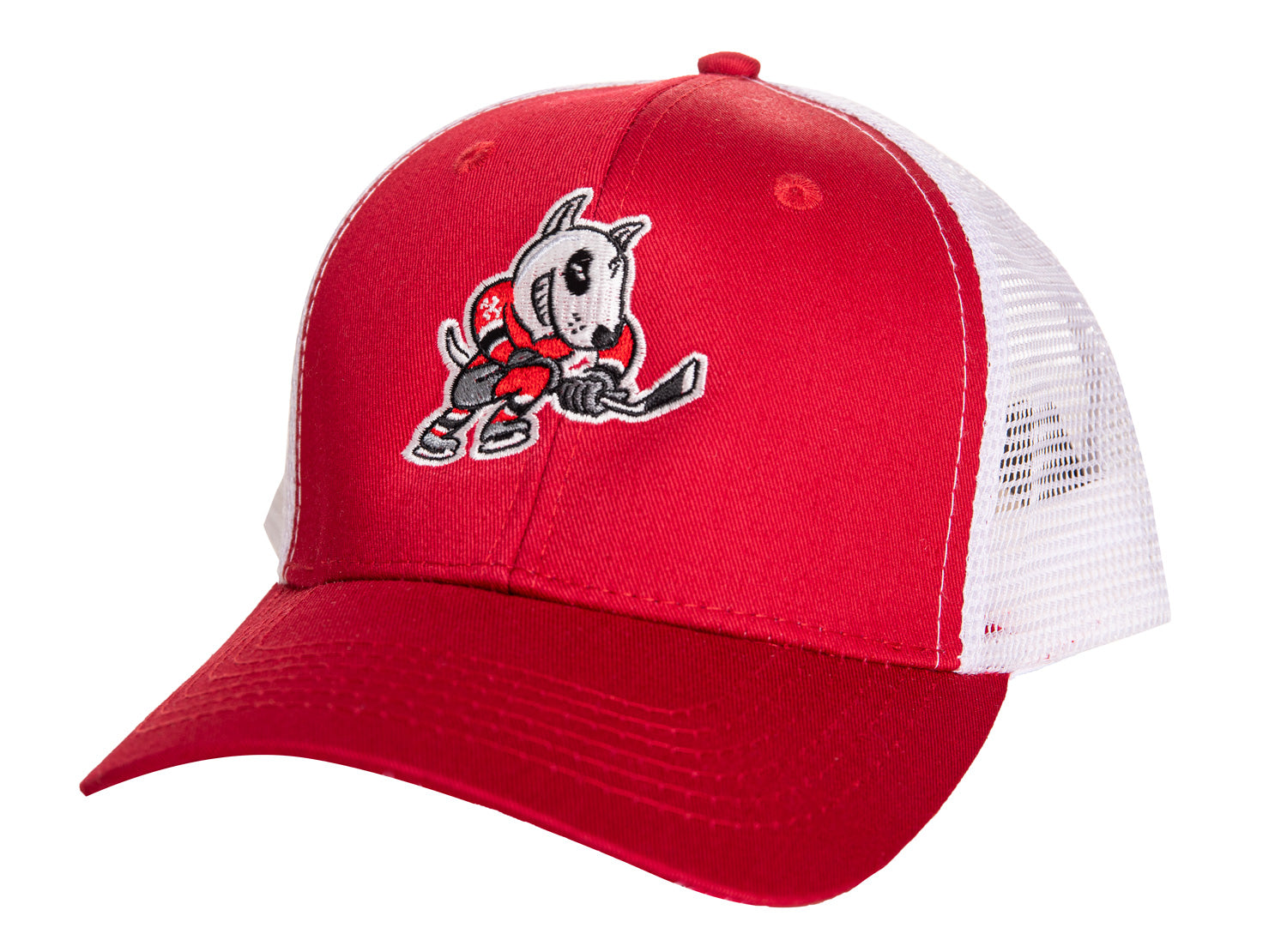 Niagara Icedogs Bones Baseball Cap Red Trucker style