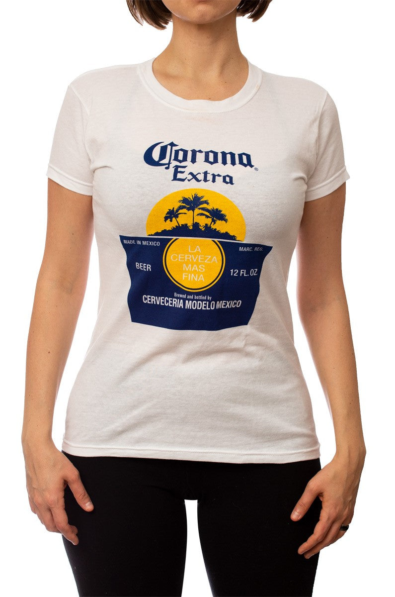 Corona Extra Men's Logo T-Shirt | 100% Cotton Official Licensed Tee | White | Size S - View #6