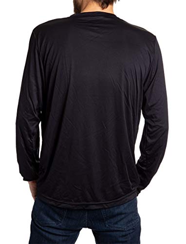 Chicago Blackhawks Long Sleeve Rashguard in black from behind.