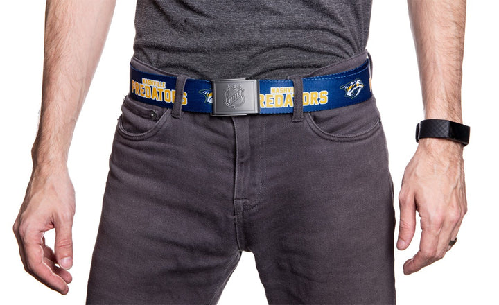 Nashville Predators Adjustable Woven Belt Front View