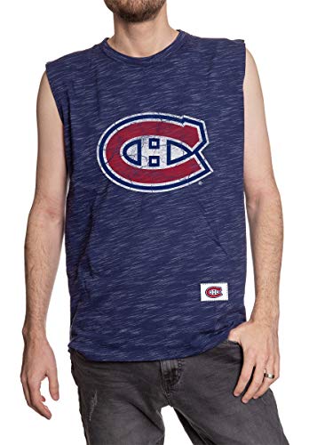 Montreal Canadiens Logo Sleeveless Shirt for Men – Crew Neck Space Dyed