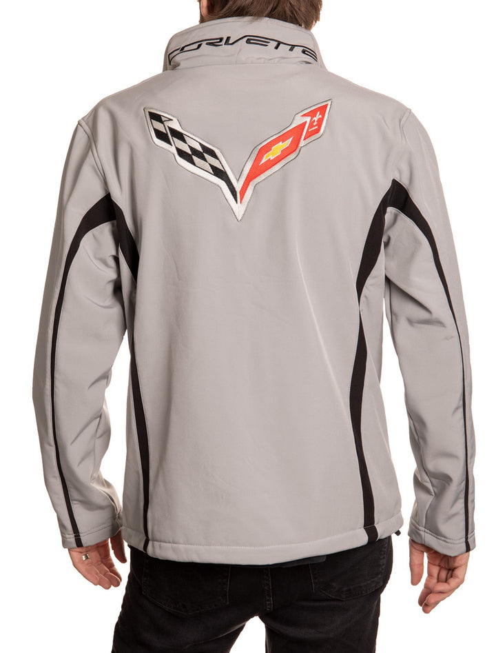 Corvette All Season Jacket in Silver Back View