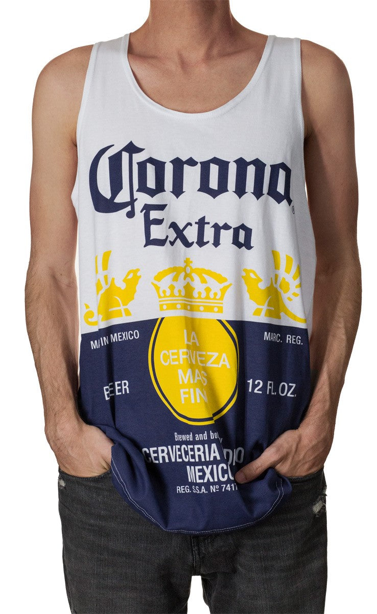 Mens Corona Extra Tank Top - White