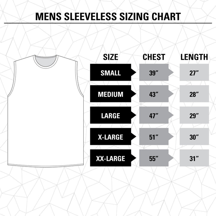 Washington Capitals Sleeveless Shirt Size Guide.