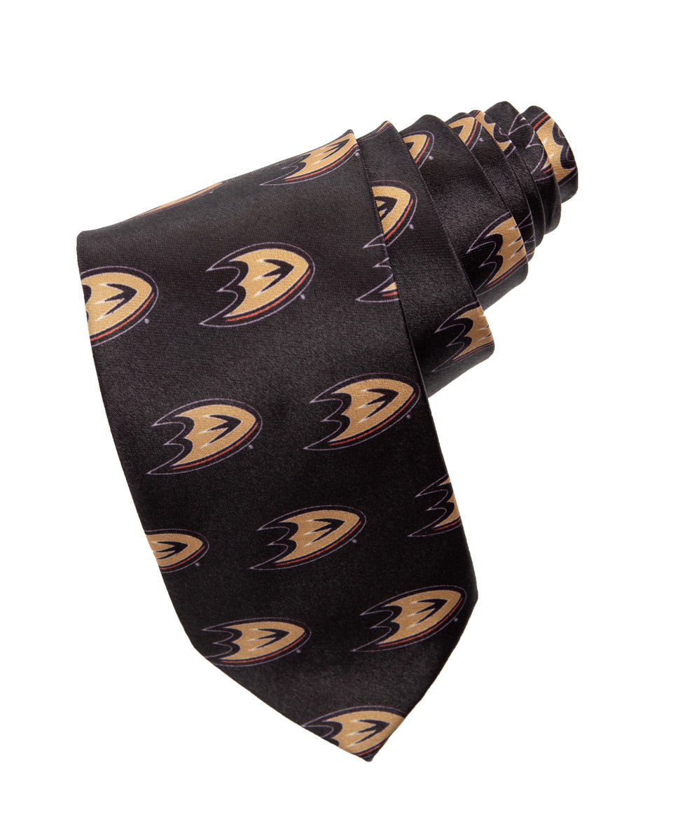 NHL Men's All Over Team Logo Neck Tie- Anaheim Ducks