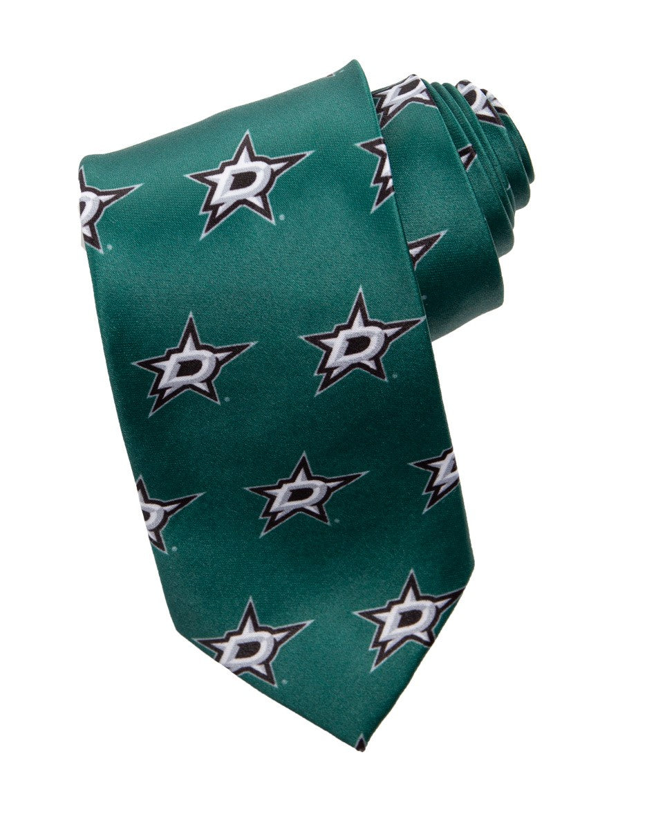 NHL Men's All Over Team Logo Neck Tie- Dallas Stars