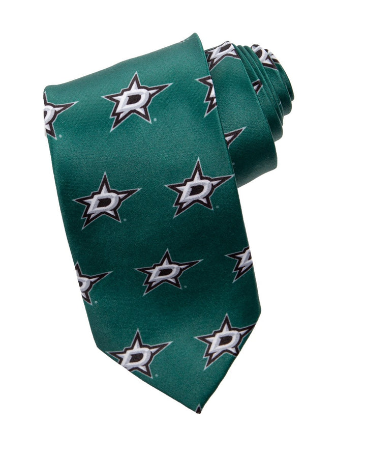 NHL Men's All Over Team Logo Neck Tie- Dallas Stars