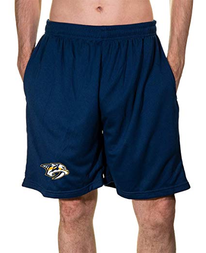 NHL Mens Air Mesh Shorts- Nashville Predators