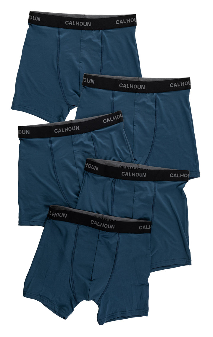 Men's Calhoun Performance Boxer Briefs - 5 Pack Navy