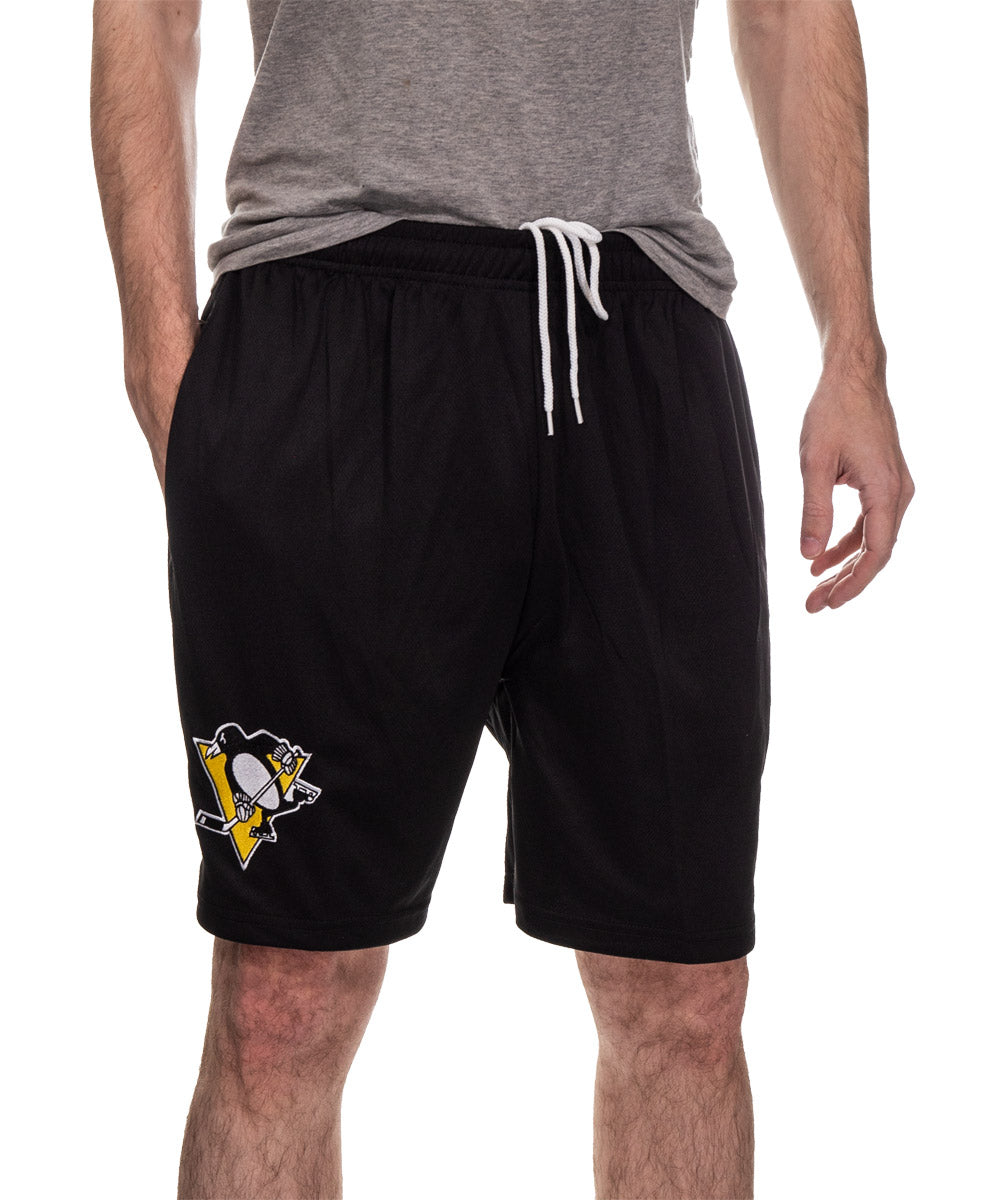 NHL Mens Team Air Mesh Shorts-Pittsburgh Penguins