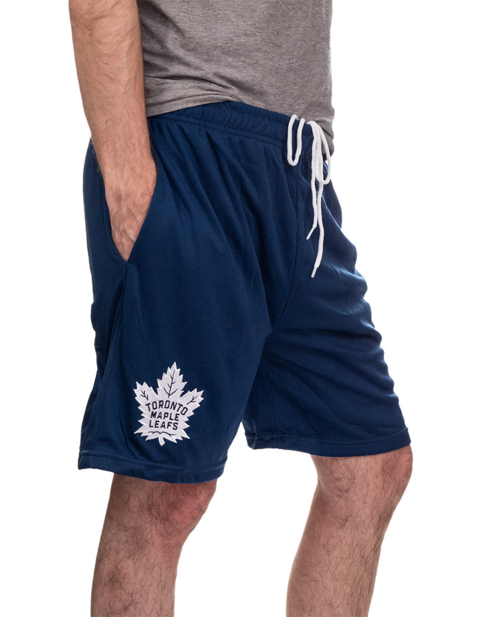 NHL Mens Air Mesh Shorts-Toronto Maple Leafs Right Side