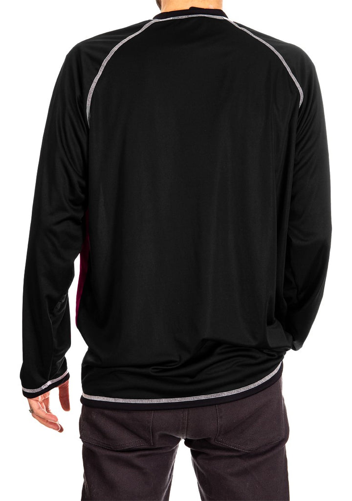 NHL Mens Long Sleeve Rashguard with Wicking Technology- Colorado Avalanche Back