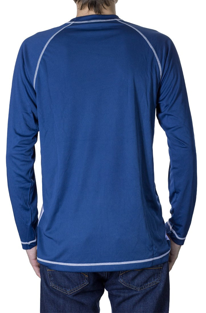 NHL Mens Long Sleeve Rashguard with Wicking Technology- Buffalo Sabres Back