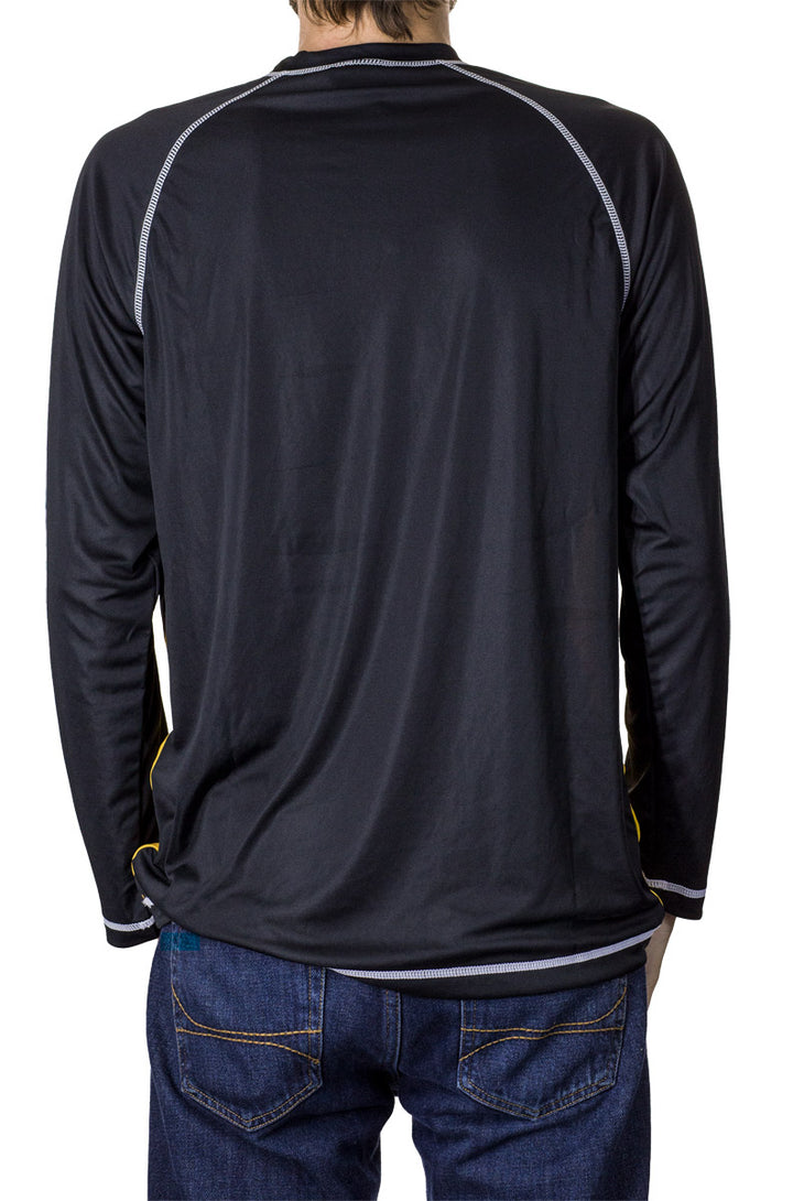 NHL Mens Performance Long-Sleeve Rash Guard-Pittsburgh Penguins Back