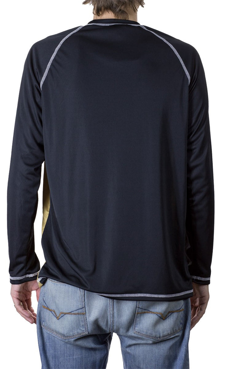 NHL Mens Long Sleeve Rashguard with Wicking Technology- Los Angeles Kings Back