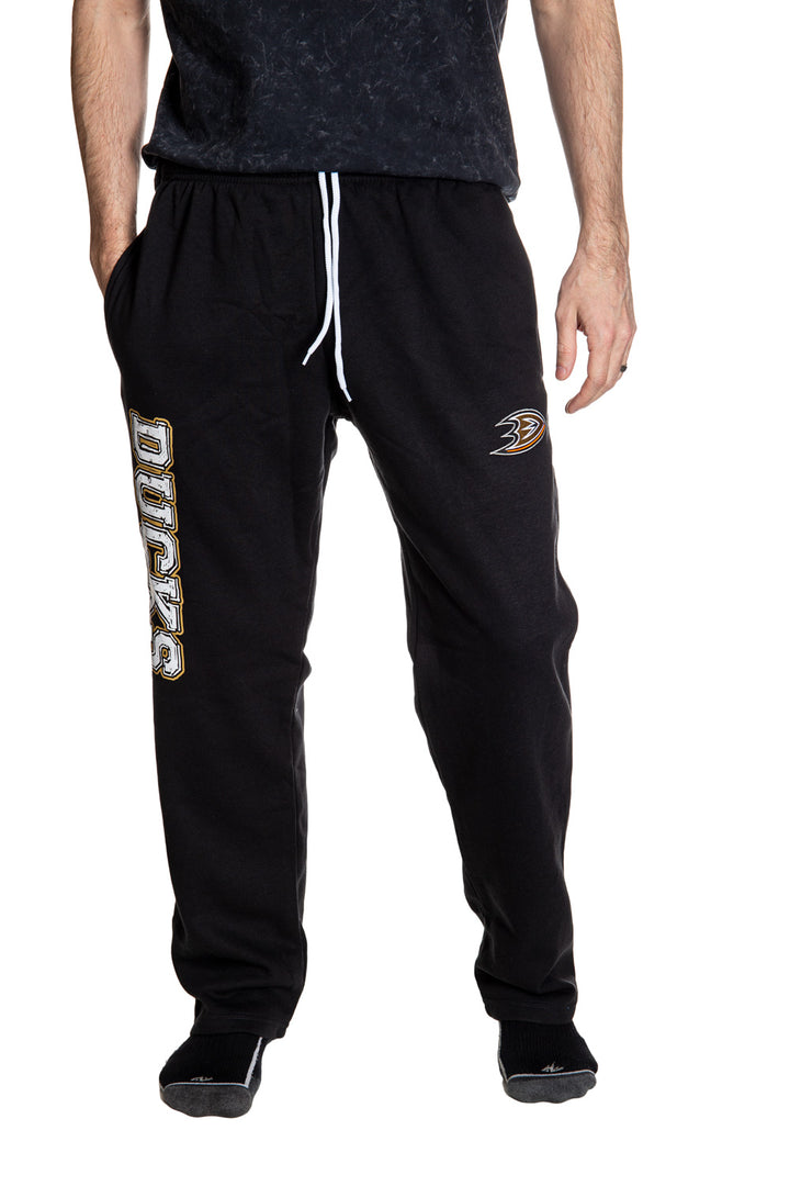 Anaheim Ducks Premium Fleece Sweatpants Front View.