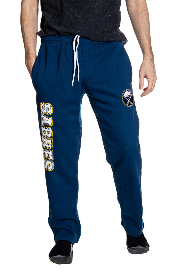 Buffalo Sabres Premium Fleece Sweatpants Front View.