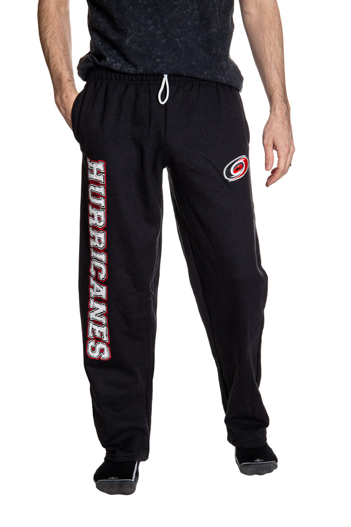 Carolina Hurricanes Premium Fleece Sweatpants Front View.