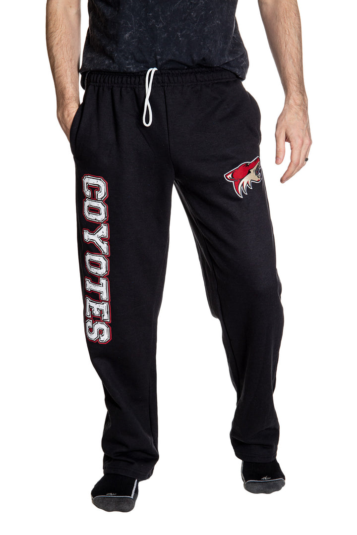 Arizona Coyotes Premium Fleece Sweatpants Front View.