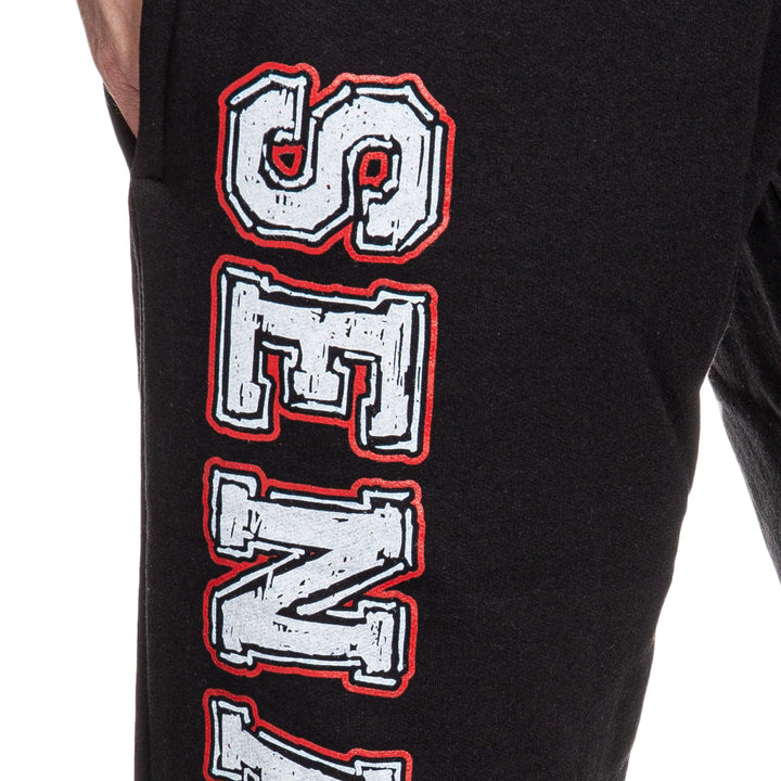 Ottawa Senators Premium Fleece Sweatpants Close Up of Senators Print.
