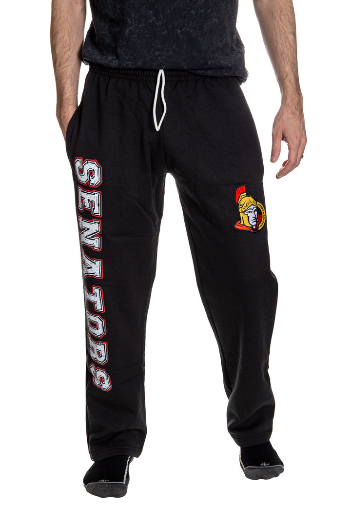 Ottawa Senators Premium Fleece Sweatpants Front View.
