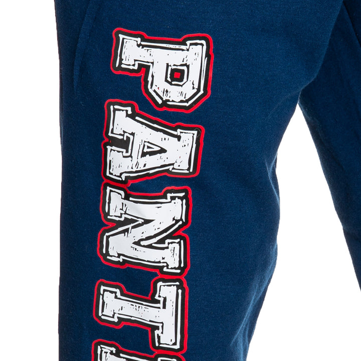 Florida Panthers Premium Fleece Sweatpants Close Up of Panthers Print.