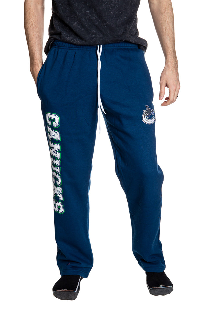 Vancouver Canucks Premium Fleece Sweatpants Front View.