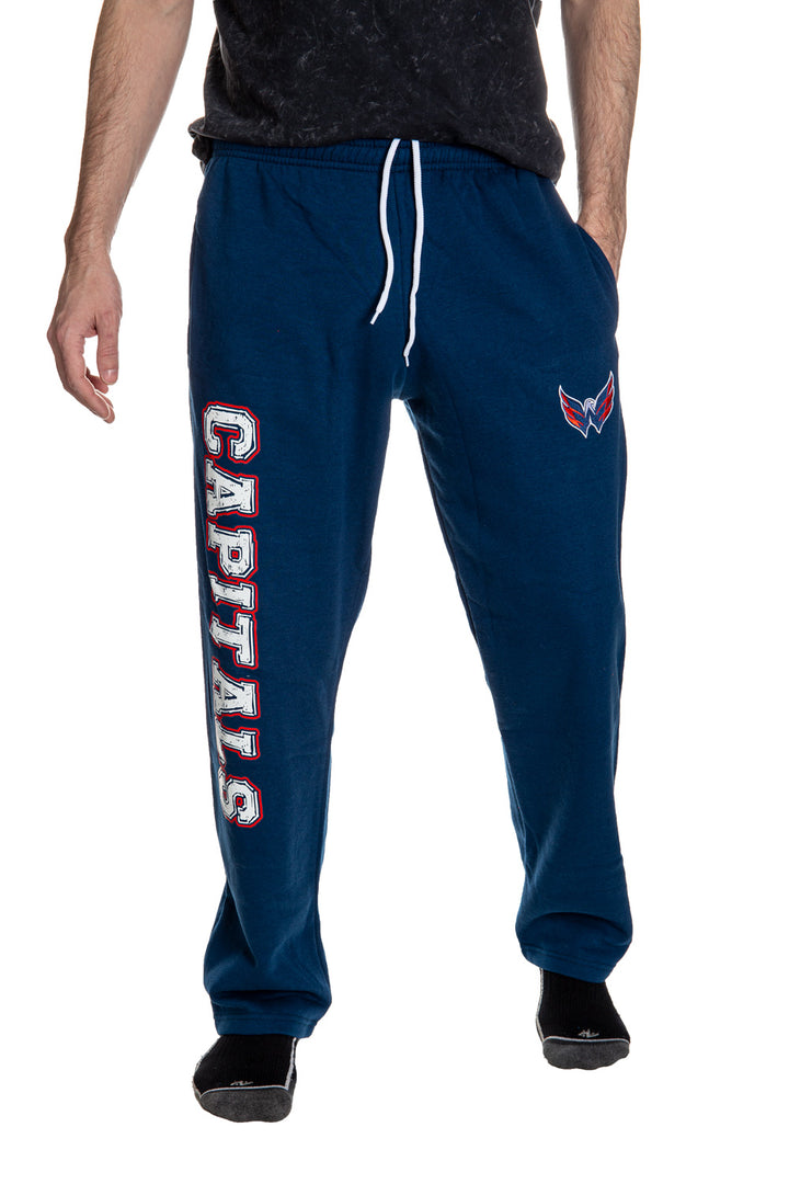 Washington Capitals Premium Fleece Sweatpants Front View.