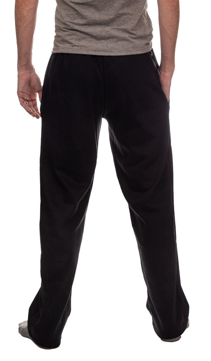 Back image of Pittsburgh Penguins Fleece Sweatpants. No graphics on the backside.