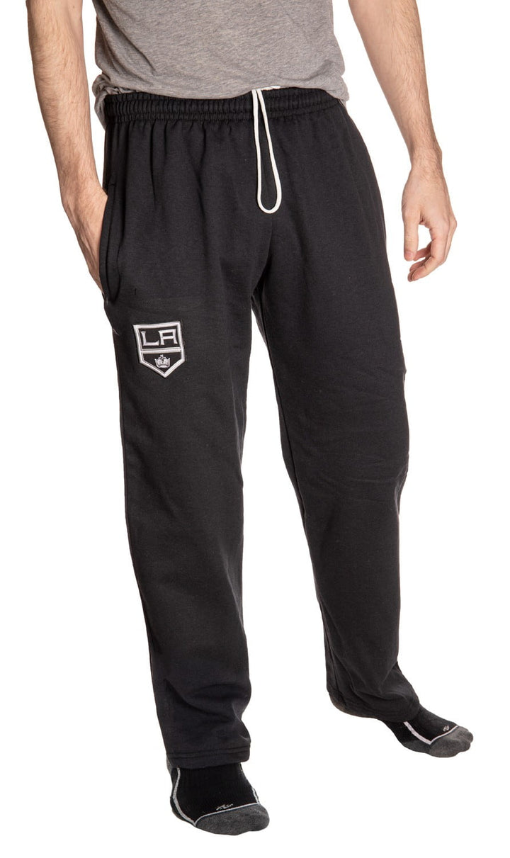 Los Angeles Kings Black Sweatpants Front View