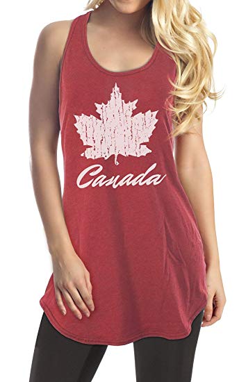 Canada Maple Leaf Flowy Tank Top for Women
