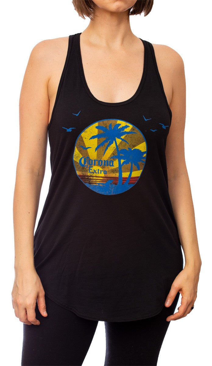 Ladies Corona Extra Flowy Tank Top- Daytime Sunset