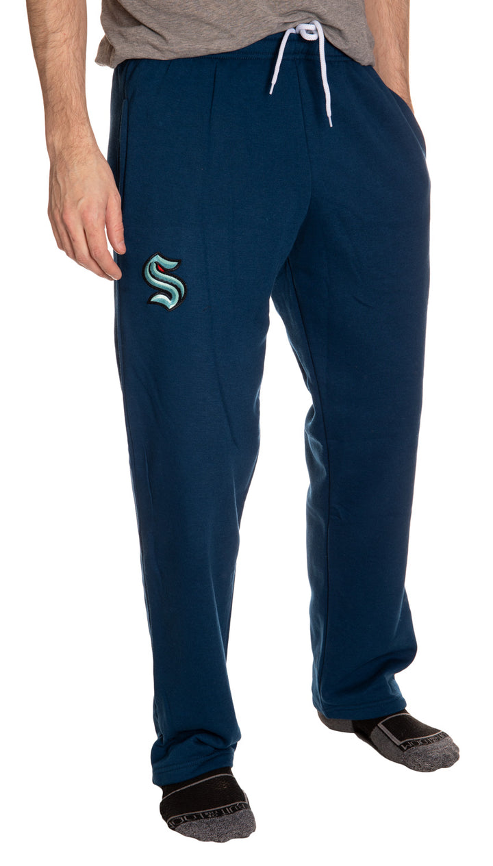 Seattle Kraken Embroidered Logo Sweatpants Front View