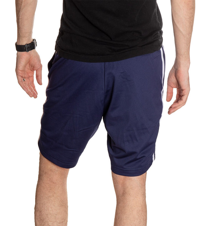 NHL Mens Official Team Two-Stripe Shorts- Washington Capitals Full Back View Of Man Wearing Shorts