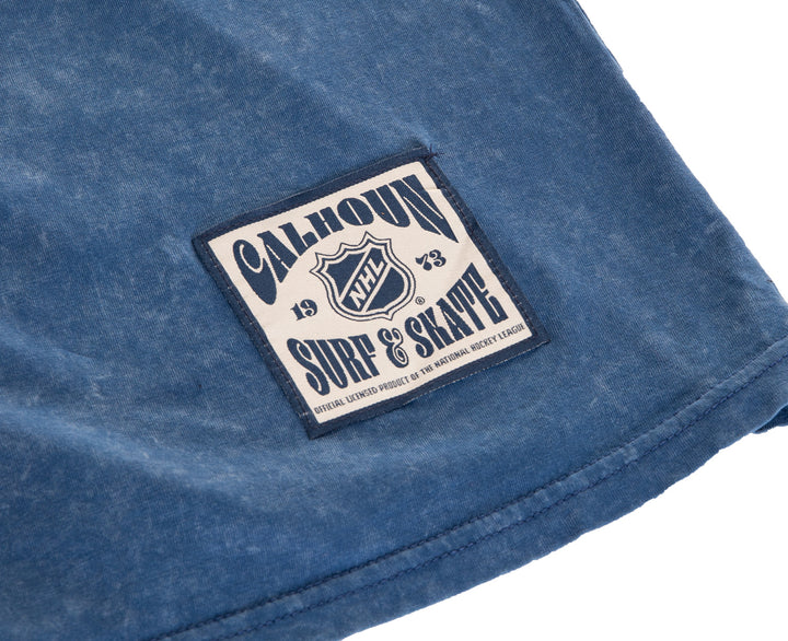 Toronto Maple Leafs Frayed Logo Acid Wash T-Shirt