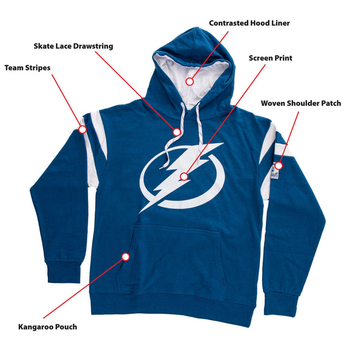 Tampa Bay Lightning Varsity Retro Style Hoodie