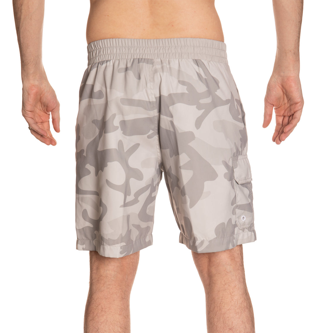 Toronto Maple Leafs Tan Camo Boardshorts Back View