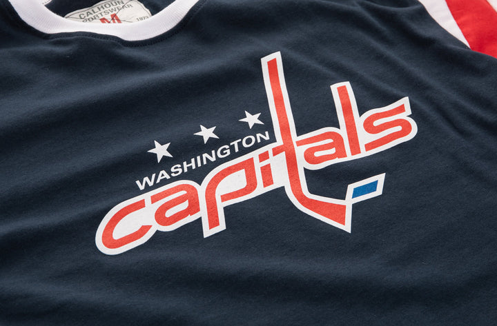 Washington Capitals Shoulder Stripe Varsity Inset T-Shirt