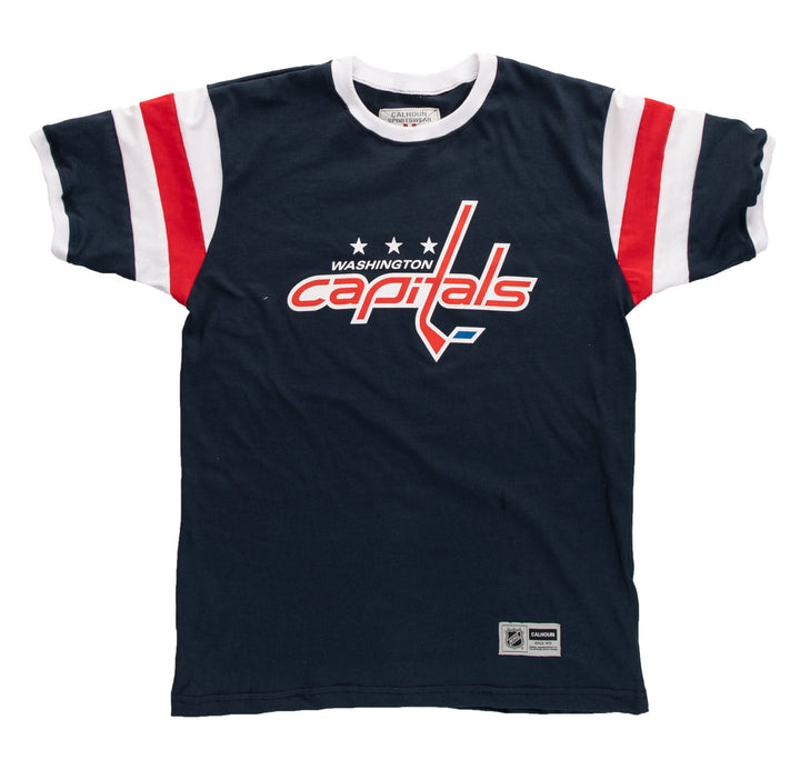 Washington Capitals Shoulder Stripe Varsity Inset T-Shirt