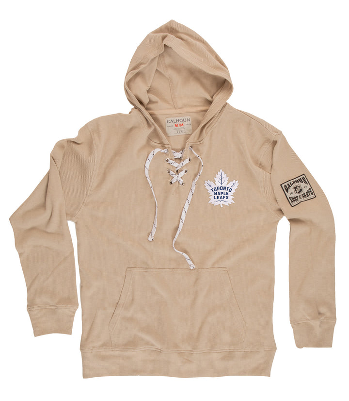 Toronto Maple Leafs Waffle Texture Hockey Lace Hoodie