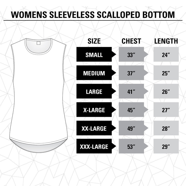 Seattle Kraken Sleeveless Shirt for Women Size Guide
