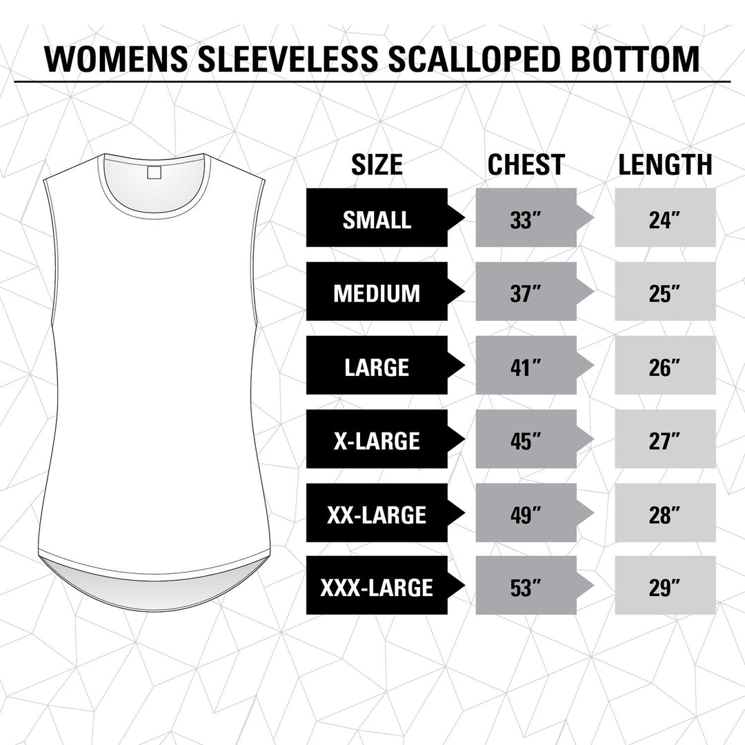 Nashville Predators Sleeveless Shirt for Women Size Guide