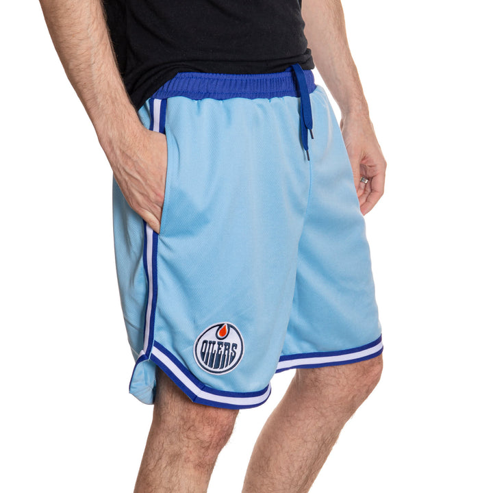 Edmonton Oilers Men's 2 Tone Air Mesh Shorts Lined with Pockets