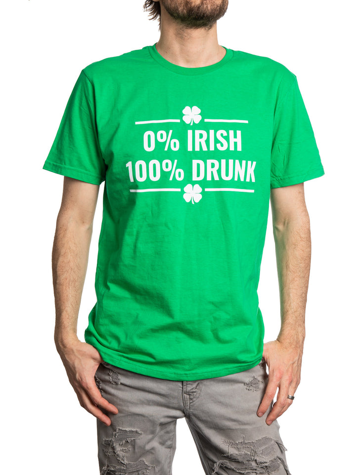 "0% Irish 100% Drunk" - Unisex St. Patrick's Day T-Shirt