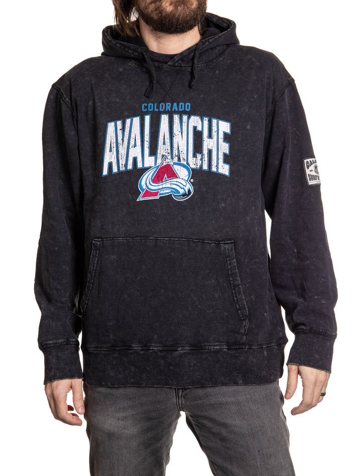 Official NHL licensed Colorado Avalanche Unisex Acid Wash Hoodie